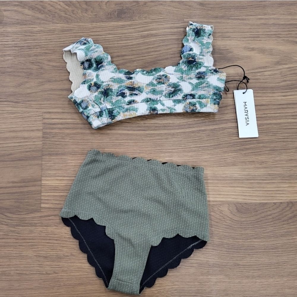 Marysia Swim Bumby 2PC Set Green Scallop Design Size 1